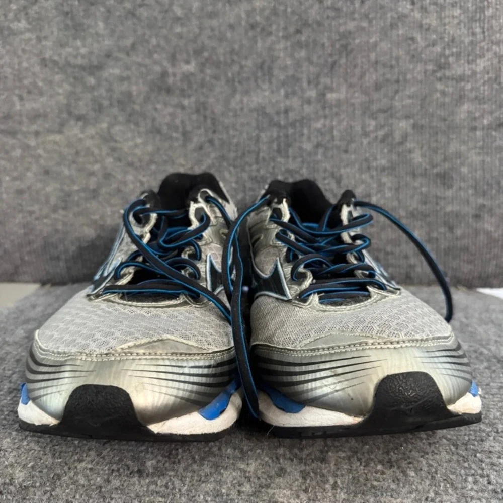 Mizuno Wave Paradox 2 Mens Running Shoes Silver Blue Stability Sneakers 11.5